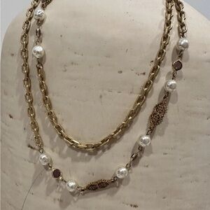 Gorgeous Miriam Haskell baroque Pearl Vintage signed  Necklace
